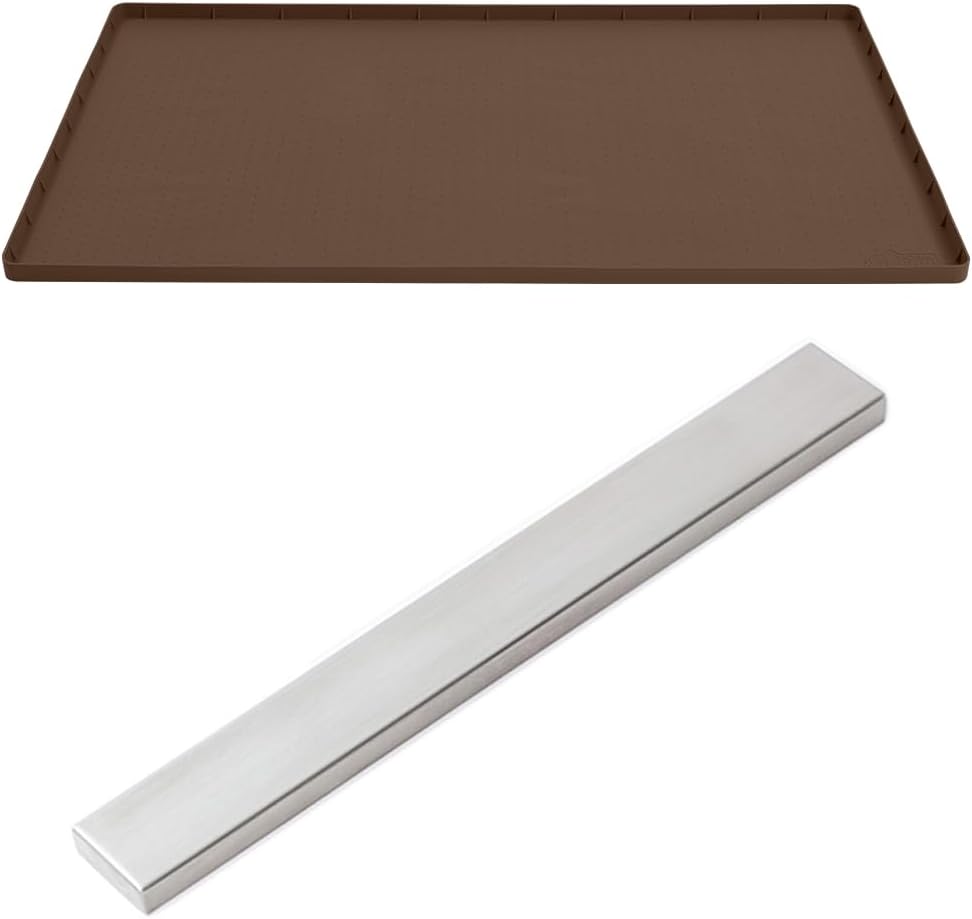 Gorilla Grip Silicone Under Sink Mat Magnetic Knife Holder Waterproof Stainless Steel