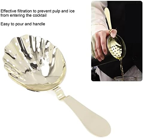 Premium Stainless Steel Cocktail Strainer for Home Bars with Gold Finish