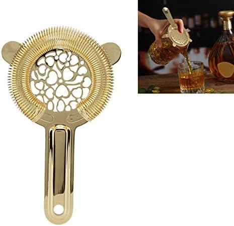 CDQL Stainless Steel Cocktail Strainer - Professional Bartending Tool for Home Kitchen