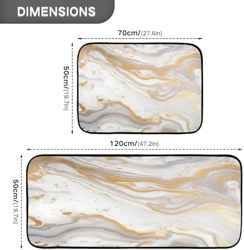 Kigai White Marble Anti Fatigue Mats