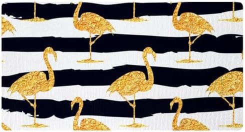Golden Flamingo Kitchen Mat