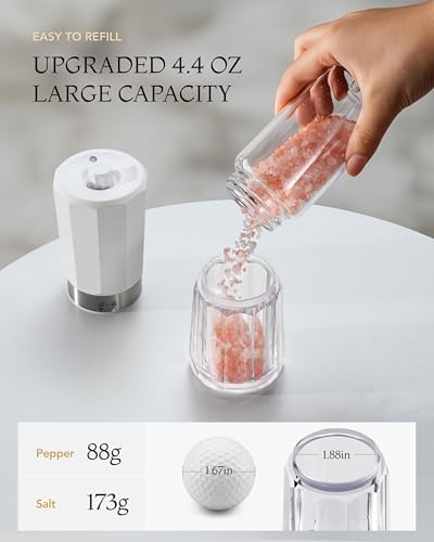 FORLIM 2-Speed Electric Salt and Pepper Grinder Set