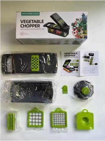 15-In-1 Vegetable Chopper with Extra-Sharp Steel Blades