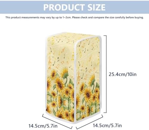 Oamsistay Sunflower Note Can Opener Covers - Machine Washable Dust Proof Small Appliance Cover