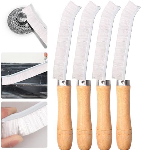 4-Piece Comfort Grip Crevice Brush for Tight Spaces