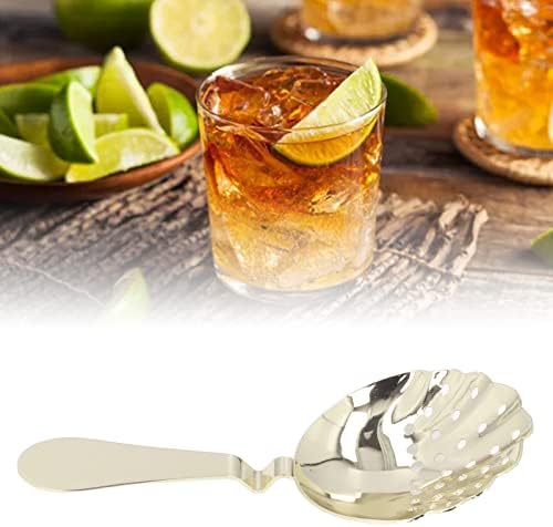 Premium Stainless Steel Cocktail Strainer for Home Bars with Gold Finish
