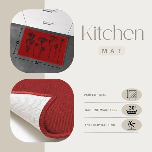 Elegant Design wool effect kitchen mat runner rug