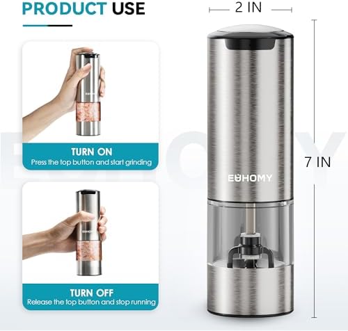 High-Quality Electric Salt Pepper Grinder Set USB Rechargeable