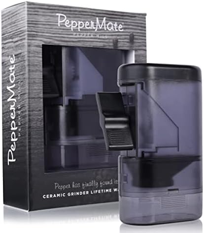 PepperMate Transparent Black Pepper Mill Set - Manual High-Efficiency Salt and Pepper Grinder