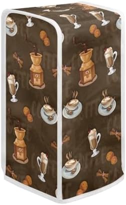 Coffee-Themed Stain-Resistant Dust Cover for Electric Can Openers