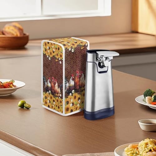 Durable Dustproof Can Opener Cover for Rooster Kitchen Gadgets