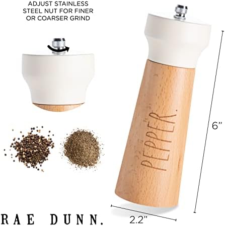Modern Classy Salt Pepper Grinder Set for Home Kitchen by Rae Dunn