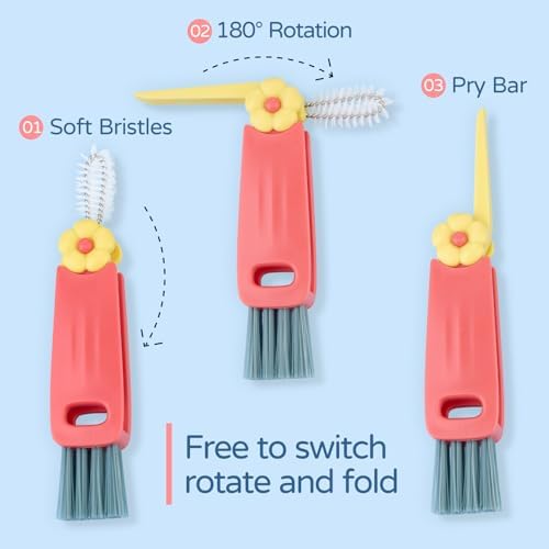 3-in-1 Multifunctional Lid Cleaning Brush Set for Cups Bottles