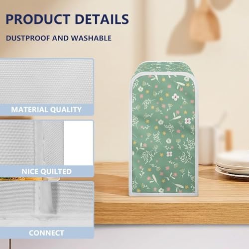 Green Floral Electric Can Opener Cover 1