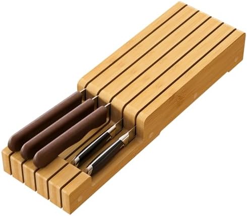 Elevate Your Kitchen with This Stunning Bamboo Knife Block