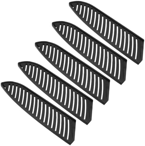 5-Pack PP Safety Knife Cover for 7 Santoku Knives in Black