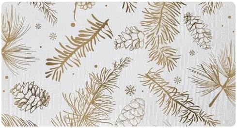 Golden Winter Kitchen Rugs
