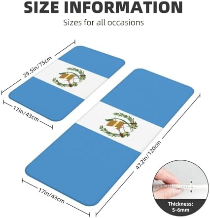 Guatemala-inspired Kitchen Mat Set - Non-Slip WaterProof