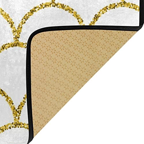 Suniya Glitter Mermaid Tail Kitchen Rug Mat Non-Slip Cozy