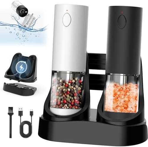Rechargeable Salt Pepper Mill Set