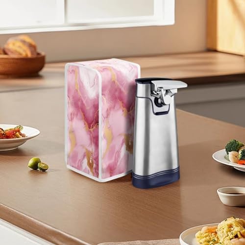 Durable Pink Marble Can Opener Protector Cover