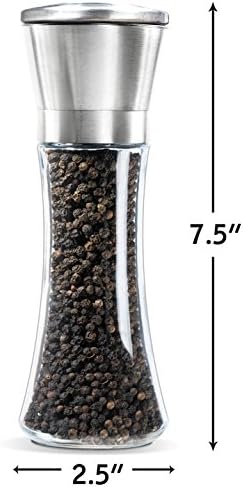 LeVar Stainless Steel Salt Pepper Mill Set