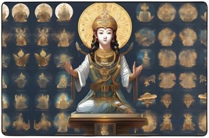 HYTTER Statue of God Flannel Water Absorb Mat 72x48 inch