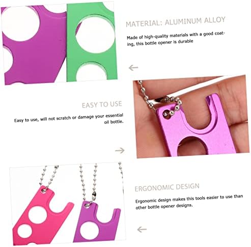 TIDTALEO Essential Oil Bottle Opener 3pk Aluminum Alloy Key Ring