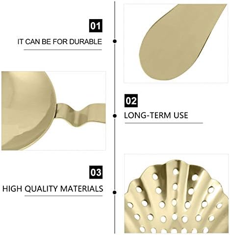 Sturdy Stainless Steel Cocktail Strainer Spoon by DOITOOL for Home Bar