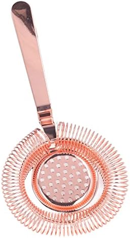 Professional Stella Steel Cocktail Strainer for Bartending Rose Gold