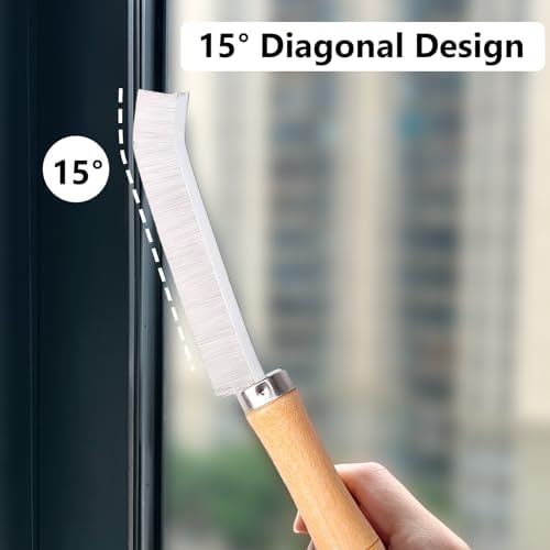 4-Piece Comfort Grip Crevice Brush for Tight Spaces