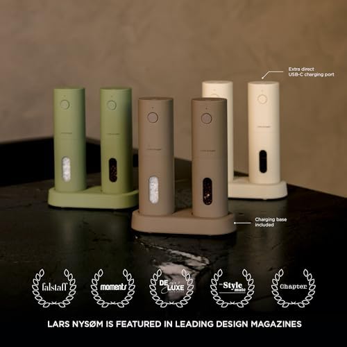 Electric Salt and Pepper Grinder Set