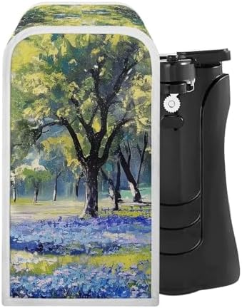 ZOUTAIRONG Blue Flower Park Can Opener Cover - Durable and Waterproof