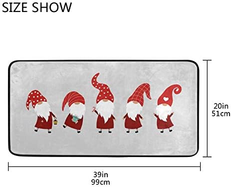 Boccsty Christmas Gnome Gray Kitchen Floor Mat