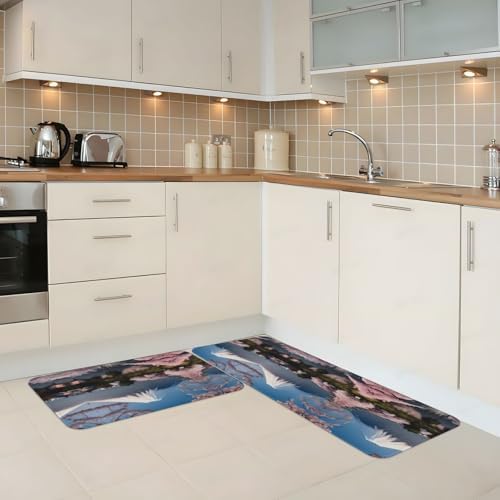 Mt Fuji in Early Spring Print Kitchen Mats Set