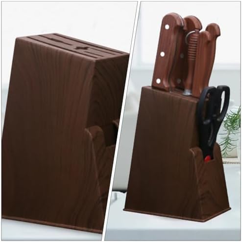 UPKOCHSturdyUniversalBrownWood Knife Block