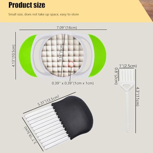 3-Piece Kitchen Set French Fries Crinkle Cleaning Brush