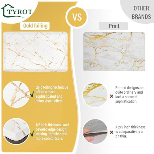 Luxury Gold Foil Kitchen Mat