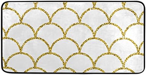 Suniya Glitter Mermaid Tail Kitchen Rug Mat Non-Slip Cozy