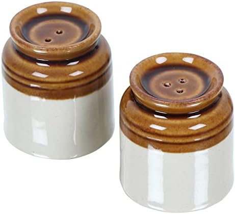 Vintez Salt Pepper Shakers Set High-Quality Ceramic Dispensers