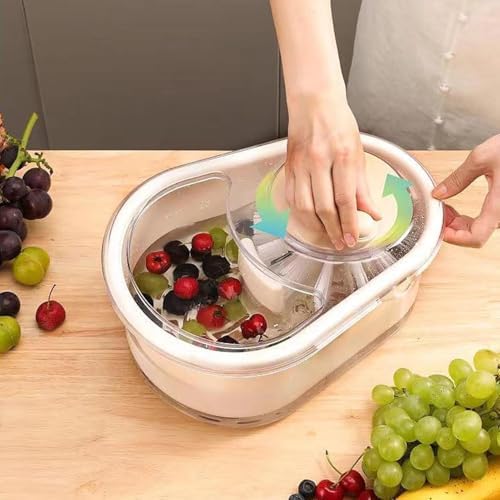 Nnowpl Fruit Cleaner Spinner - Portable Compact Kitchen Tool