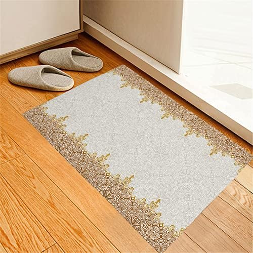 Welcome Front Door Mat Boho Style 16x24 inch Anti-Fatigue Washable