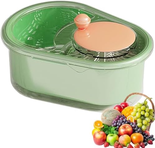 Fruit Washer Spinner Bowl with Brush - Family-Approved Fruit and Vegetable Washer