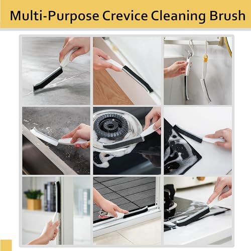 AHUIFT 2-Piece Crevice Cleaning Brush Set Durable for Tight Spaces