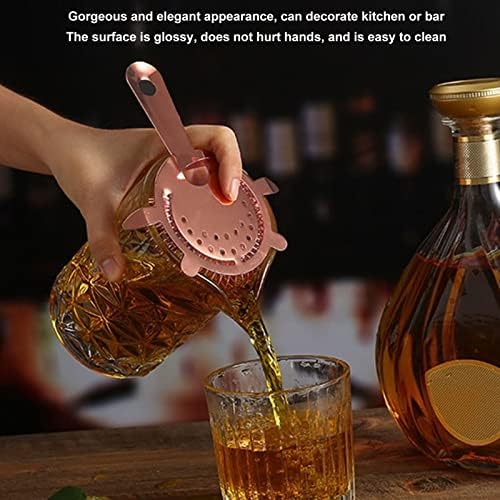 Stainless Steel Cocktail Strainer wRose Gold Pro Bartender Choice