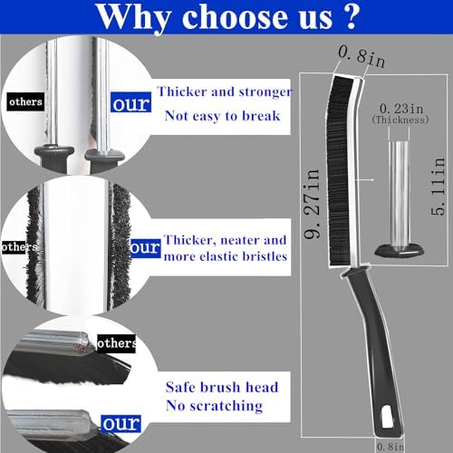 Stay Clean with Precision ALINGOTU Hard Bristle Crevice Cleaning Brush 2-Pack