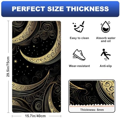 Starry Sky Luxury Anti-Fatigue Kitchen Runner Rugs for Non-Slip Use
