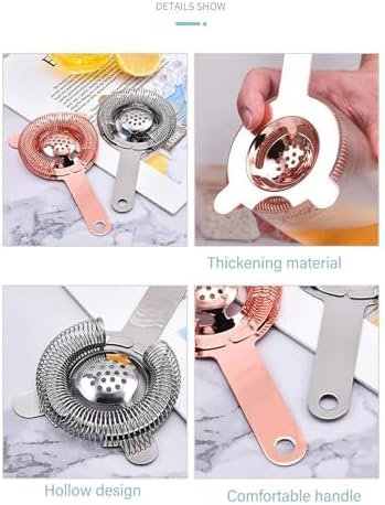 RYTTGOP 304 Stainless Steel Cocktail Strainer Rose Gold