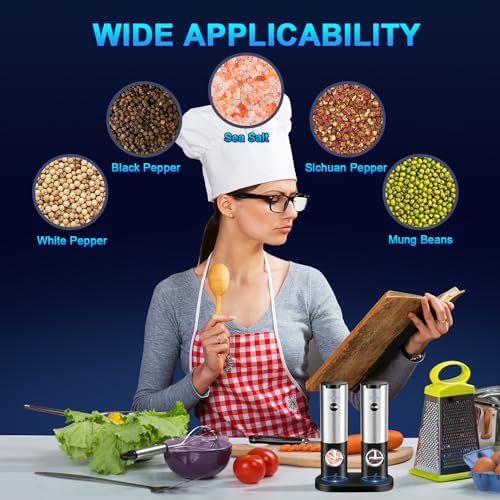 Leap Fit Electric Salt Pepper Grinder Set