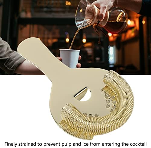 Noonedibs Stainless Steel Cocktail Strainer Professional Design Gold